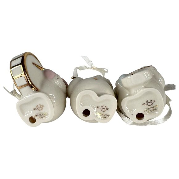 3 Lenox Snowman Christmas Ornaments Standabouts Figurine Set Musician Drum Flute - Picture 6 of 9